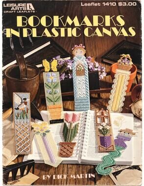 Leisure Arts 1410 BOOKMARKS Plastic Canvas Pattern Leaflet